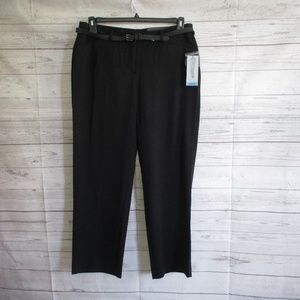 NWT - APT. 9 belted black Trouser dress  pants - sz 12P - MSRP $48.00